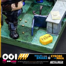 Metal Gear Solid Diorama PVC DioCube Solid Snake Vs Cyborg Ninja Ft Otacon 15 cm Figurama Collectors