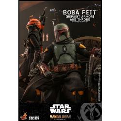 *** SUPER PRECIO *** Special Edition  Star Wars: The Mandalorian Figura 1/6 Boba Fett Repaint Armor y Trono 30 cm HOT TOYS