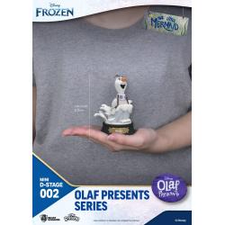 Frozen: El reino del hielo Estatua PVC Mini Diorama Stage Olaf Presents Olaf Pumba 12 cm Beast Kingdom Toys 