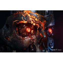 T-800 Battle Damaged Art Mask Life-Size Bust by PureArts 1:1 Scale Non Wearable Mask