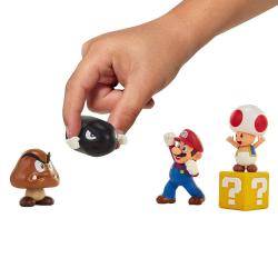 World of Nintendo Pack de 5 Figuras New Super Mario Bros. U Acorn Plains 6 cm  Jakks Pacific