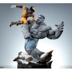 Marvel Estatua Grey Hulk vs Lobezno 58 cm SIDESHOW