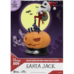 Pesadilla antes de Navidad Figura PVC Mini Diorama Stage Santa Jack 10 cm Beast Kingdom Toys 