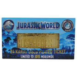 Jurassic World Réplica Gyrosphere Collectible Ticket (dorado) FaNaTtik
