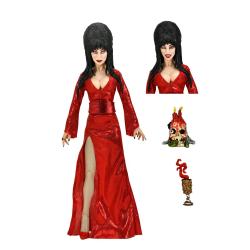 Elvira, Mistress of the Dark Figura Clothed Red, Fright, and Boo 20 cm NECA