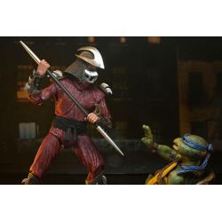 Tortugas Ninja (1990 Movie) Figura Roof Top Battle Shredder vs Leo 18 cm NECA