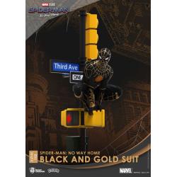 Spider-Man: No Way Home D-Stage PVC Diorama Spider-Man Black and Gold Suit Closed Box Version 25 cm