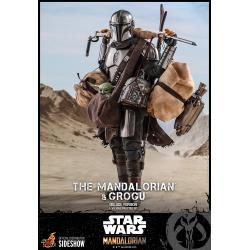  The Mandalorian™ and Grogu™ (Deluxe Version) Sixth Scale Figure Set by Hot Toys Television Masterpiece Series – Star Wars