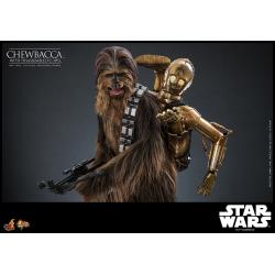 Star Wars Episode V Figura Movie Masterpiece 1/6 Chewbacca with Disassembled C-3PO 36 cm