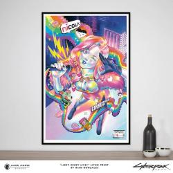 Cyberpunk 2077 Litografia Lizzy Wizzy Live! Limited Edition 60 x 90 cm