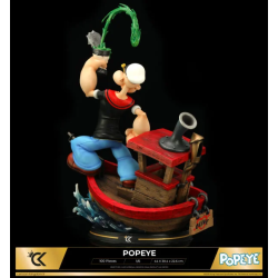 POPEYE EN SU BOTE DIORAMA 1/6 ESTATUA 44CM ESPINACA VERSION CARTOON KINGDOM 