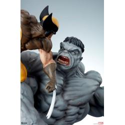 Marvel Estatua Grey Hulk vs Lobezno 58 cm SIDESHOW