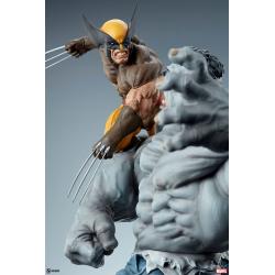 Marvel Estatua Grey Hulk vs Lobezno 58 cm SIDESHOW