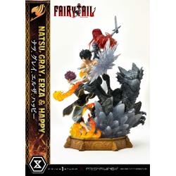 Fairy Tail Estatua PVC 1/7 Natsu, Gray, Erza, Happy 57 cm Prime 1 Studio