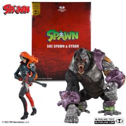 Spawn Pack de 2 Figuras She Spawn & Cygor (Gold Label) 18 cm McFarlane Toys 