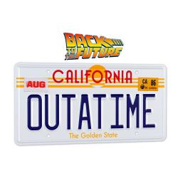 BACK TO THE FUTURE BTTF OUTATIME LICENCE PLATE