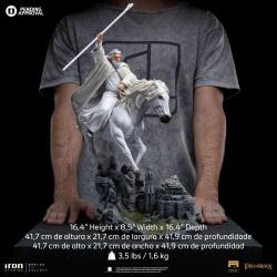 El señor de los anillos, Gandalf el blanco en Shadowfax, estatua exclusiva de CCXP 1/10 iron studios