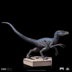 Parque Jurasico Icons Estatua Velociraptor Blue 9 cm Iron Studios 