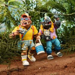 Tortugas Ninja (Cartoon 1980) Pack de 2 Figuras Vacation Bebop and Rocksteady 18 cm NECA