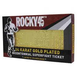 Rocky Réplica 45th Anniversary Bicentennial Superfight Ticket (dorado)