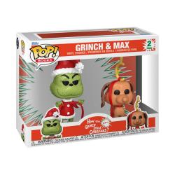 The Grinch(Anniversary) Pack de 2 POP! Books Vinyl Figuras Grinch w/ Max 9 cm FUNKO