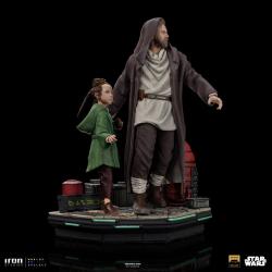Star Wars: Obi-Wan Kenobi Estatua Deluxe Art Scale 1/10 Obi-Wan & Young Leia 20 cm IRON STUDIOS