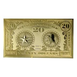 Fallout: New Vegas Réplica New California Republik 20 Dollar Bill (dorado)