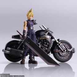 Final Fantasy VII Bring Arts Figura y vehículo Cloud Strife & Hardy-Daytona 15 cm