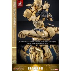 Iron Man Mark III (Gold Color Version) Figura Movie Masterpiece Diecast 1/6 Hot Toys Exclusive 33 cm HOT TOYS