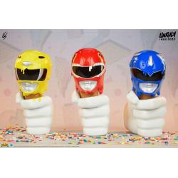 Mighty Morphin Power Rangers Designer Series Busts Red, Yellow and Blue Power Rangers Scoops Set 17 cm