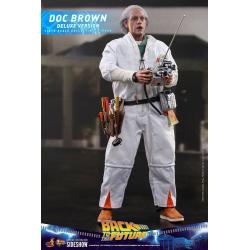 Doc Brown Regreso al futuro Hot Toys  verSION deluxe