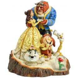 Disney Traditions Jim Shore - Beauty And The Beast ( Wood Carved )