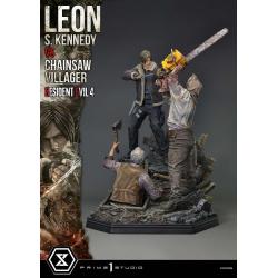 Resident Evil 4 Estatua Ultimate Premium Masterline Series 1/4 Leon S. Kennedy vs. Chainsaw Villager 76 cm Prime 1 Studio