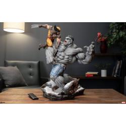 Marvel Estatua Grey Hulk vs Lobezno 58 cm SIDESHOW