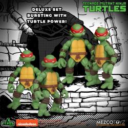 Teenage Mutant Ninja Turtles Figuras Teenage Mutant Ninja Turtles Deluxe Set 8 cm Mezco Toys 