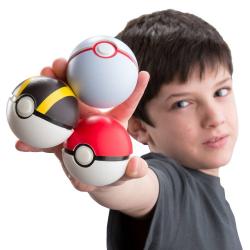 Pokemon Pack de 3 Pokeballs Throw \'n\' Catch 6 cm