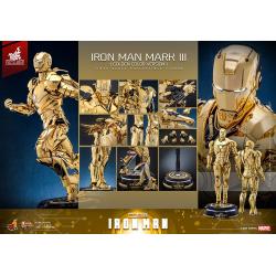 Iron Man Mark III (Gold Color Version) Figura Movie Masterpiece Diecast 1/6 Hot Toys Exclusive 33 cm HOT TOYS