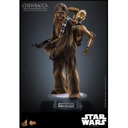 Star Wars Episode V Figura Movie Masterpiece 1/6 Chewbacca with Disassembled C-3PO 36 cm