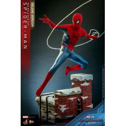 SpiderMan: No Way Home Figura Movie Masterpiece 1/6 Spider-Man (New Red and Blue Suit) (Deluxe Version) 28 cm HOT TOYS