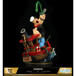 POPEYE EN SU BOTE DIORAMA 1/6 ESTATUA 44CM ESPINACA VERSION CARTOON KINGDOM 