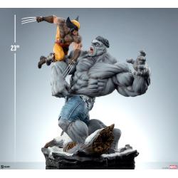 Marvel Estatua Grey Hulk vs Lobezno 58 cm SIDESHOW