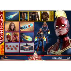Captain Marvel Deluxe Version Sixth Scale Figure by Hot Toys Captain Marvel - Movie Masterpiece Series