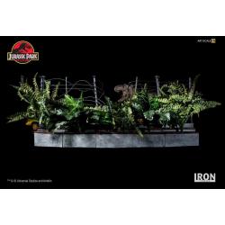 Parque Jurásico Diorama 1/10 Art Scale T-Rex Attack Set A + Set B 57 cm