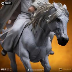 El señor de los anillos, Gandalf el blanco en Shadowfax, estatua exclusiva de CCXP 1/10 iron studios