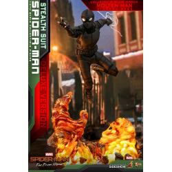 Spider-Man (Stealth Suit) Deluxe Version Sixth Scale Figure by Hot Toys Spider-Man: Far From Home - Movie Masterpiece Series