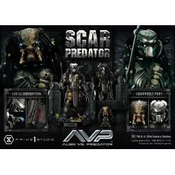 The Alien vs. Predator Estatua Museum Masterline Series 1/3 Scar Predator Deluxe Bonus Version 93 cm Prime 1 Studio 