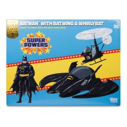 DC Direct Figuras Super Powers Paquete de 3 Batman (Black Suit), The Whirly & The Batwing (Black) (Gold Label) (SDCC) 13 cm McFarlane Toys