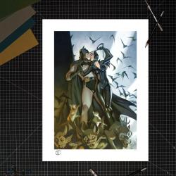 DC Comics Litografia Batman & Catwoman 46 x 61 cm - sin marco