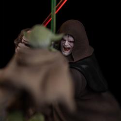 Star Wars Estatua 1/10 Deluxe Art Scale Yoda vs Emperor Palpatine (CCXP Exclusive 2024) 31 cm  Iron Studios