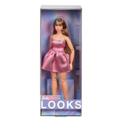 Barbie Signature Muñeca Barbie Looks Model #24 Curvy, Pink Mini Dress MATTEL